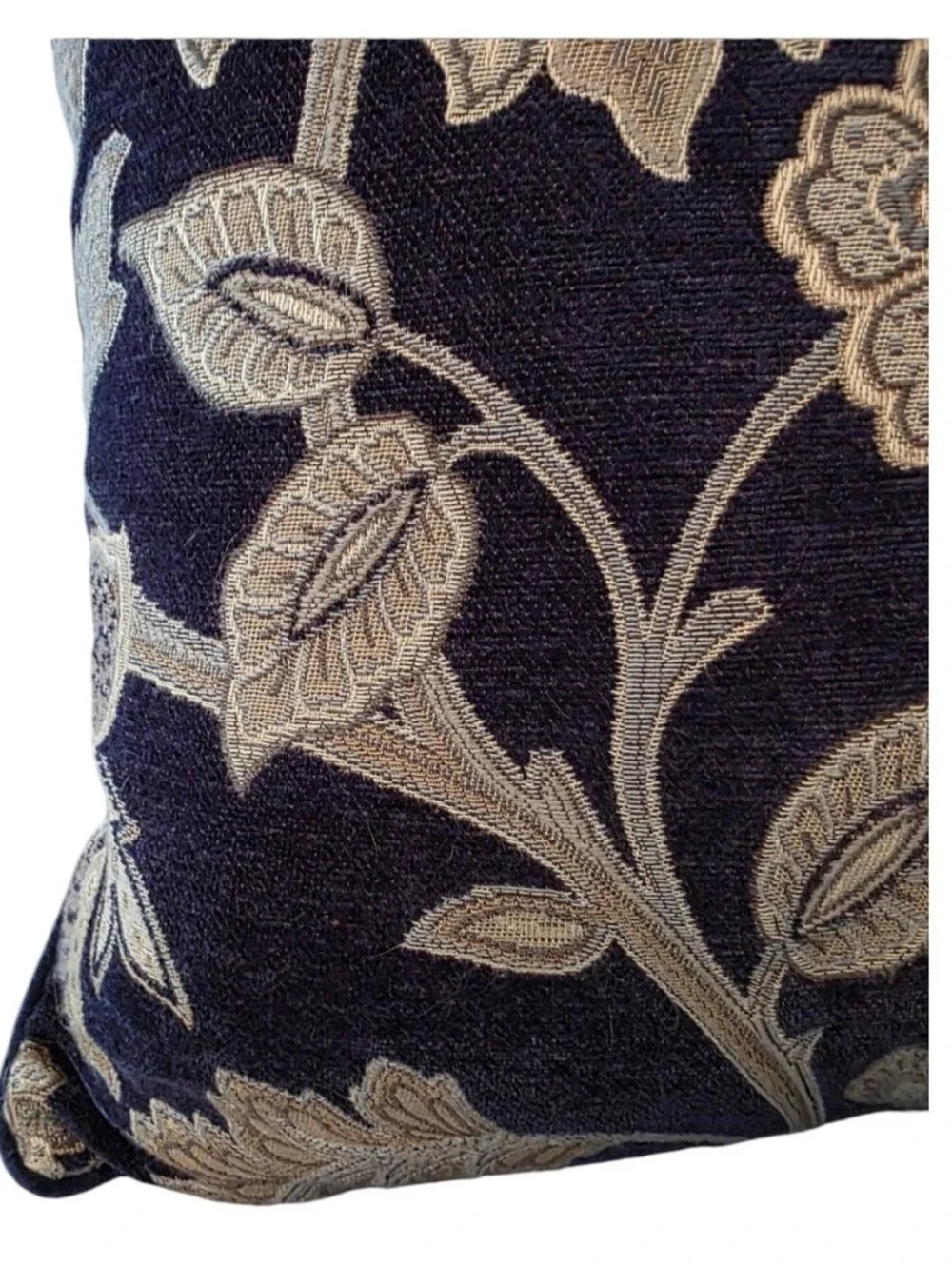 NWOT PIER 1 Velvet-Like Pillow In Blues And Tans